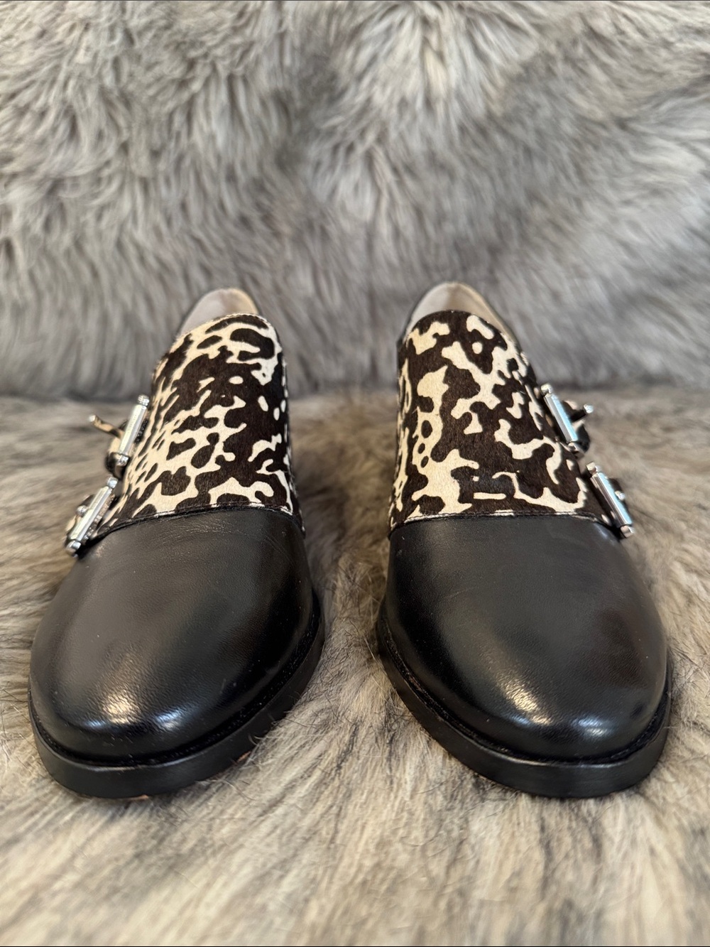 MICHEAL Michael Kors Black and Tan Leather Loafers Size 9.5 - Picture 6 of 10